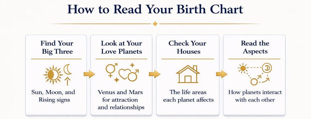 How to Read Your Birth Chart Infographic