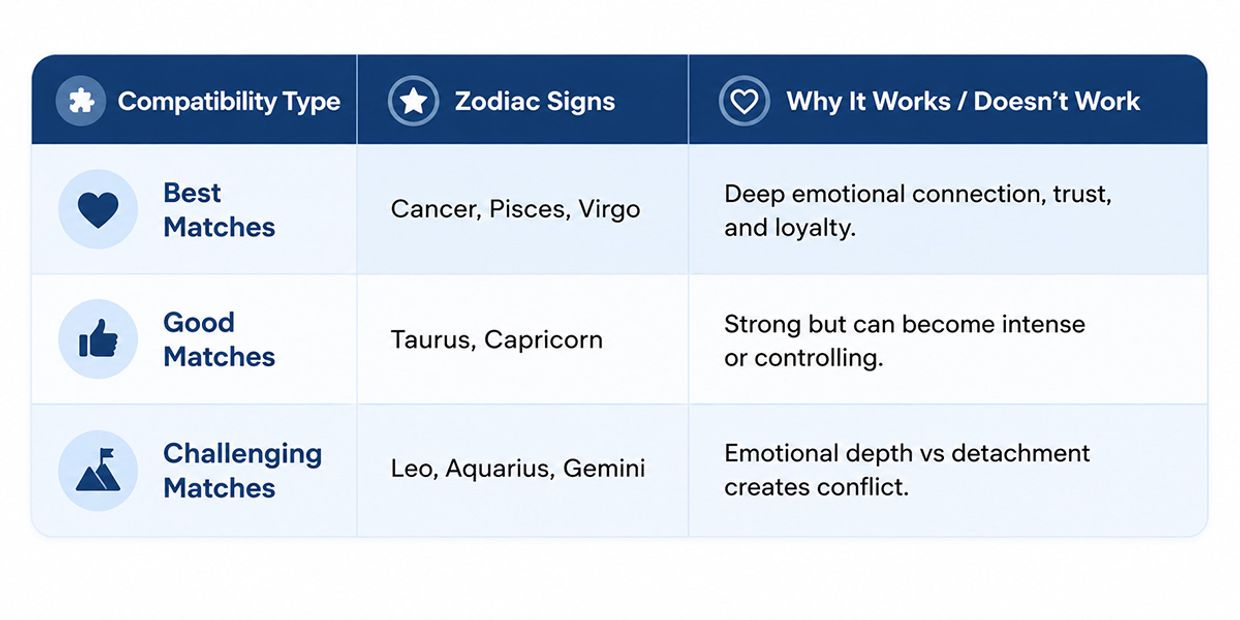 Scorpio Personality Traits - Scorpio Compatibility: Best & Worst Matches - Infographic