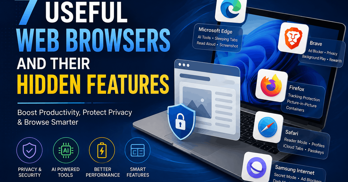 Five useful Browsers for all devices and their unique features