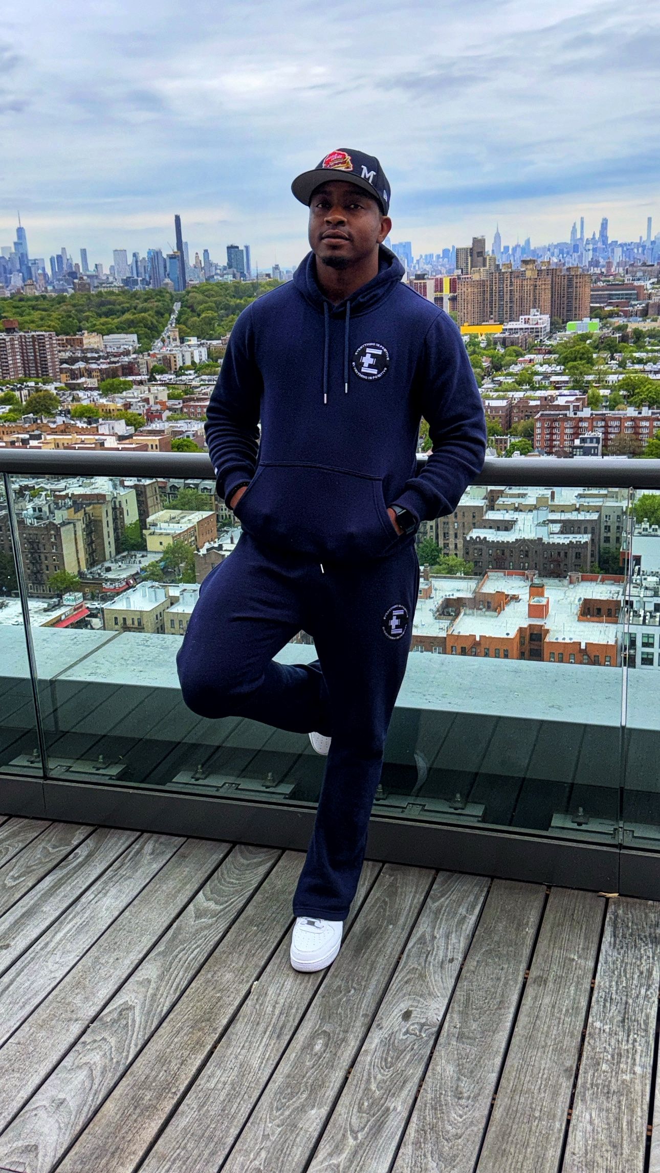 Everything Is Positive Hoodie Set – Navy (Hoodie & Joggers)