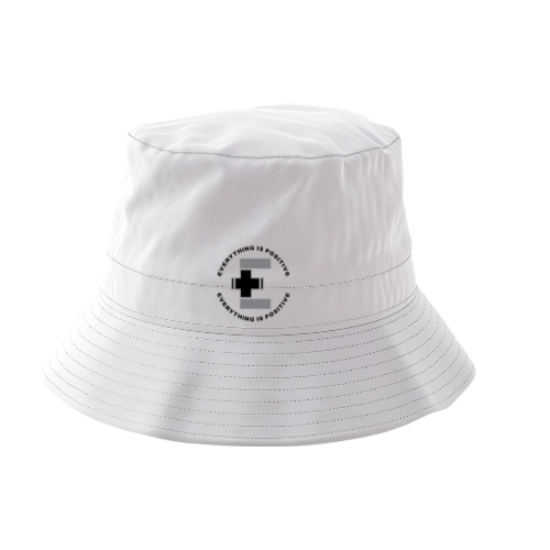 Everything Is Positive Bucket Hat – White