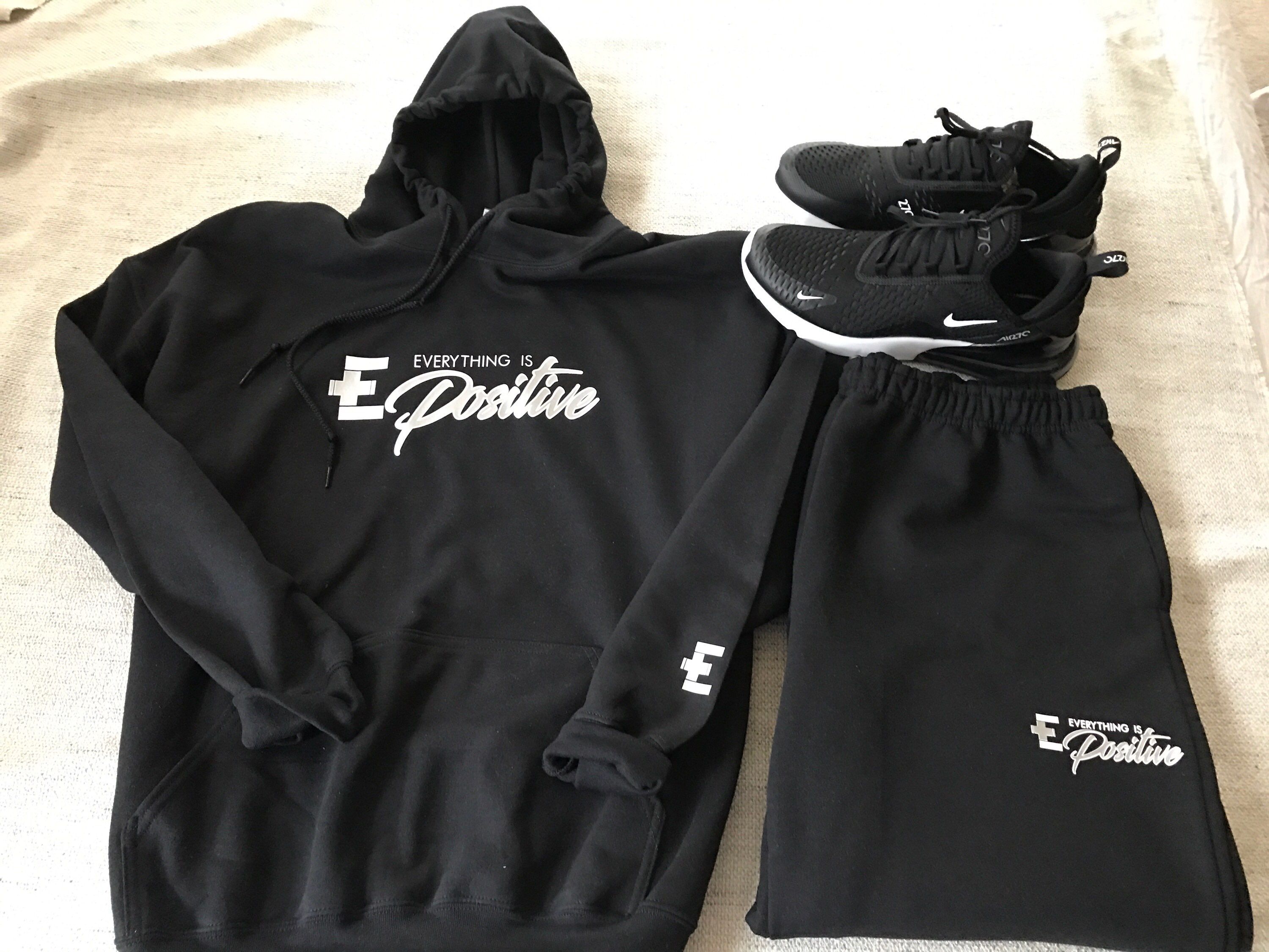 Everything Is Positive Mindset Hoodie – Black