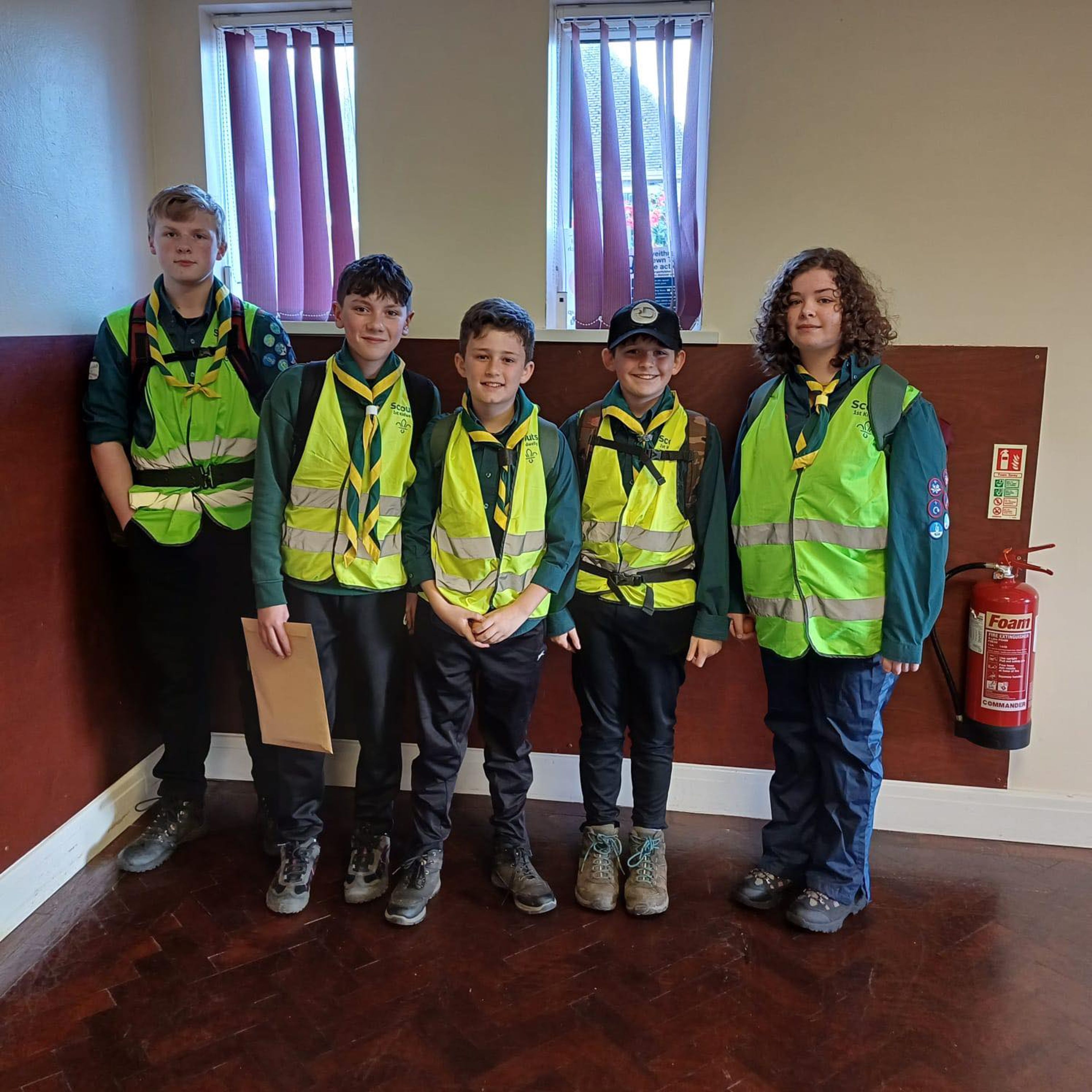A scout team doing a pathfinder event