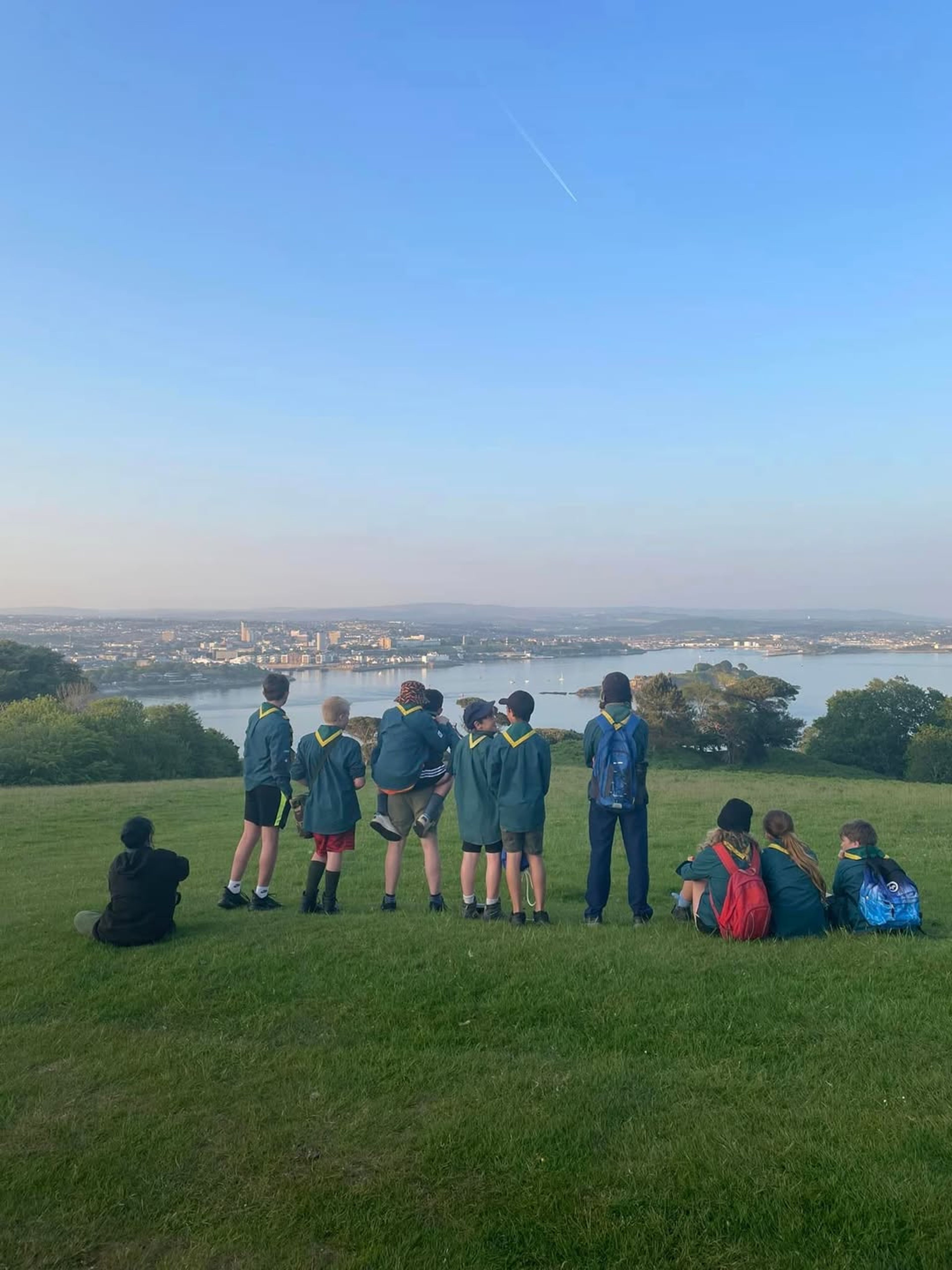 Scouts looking at the view