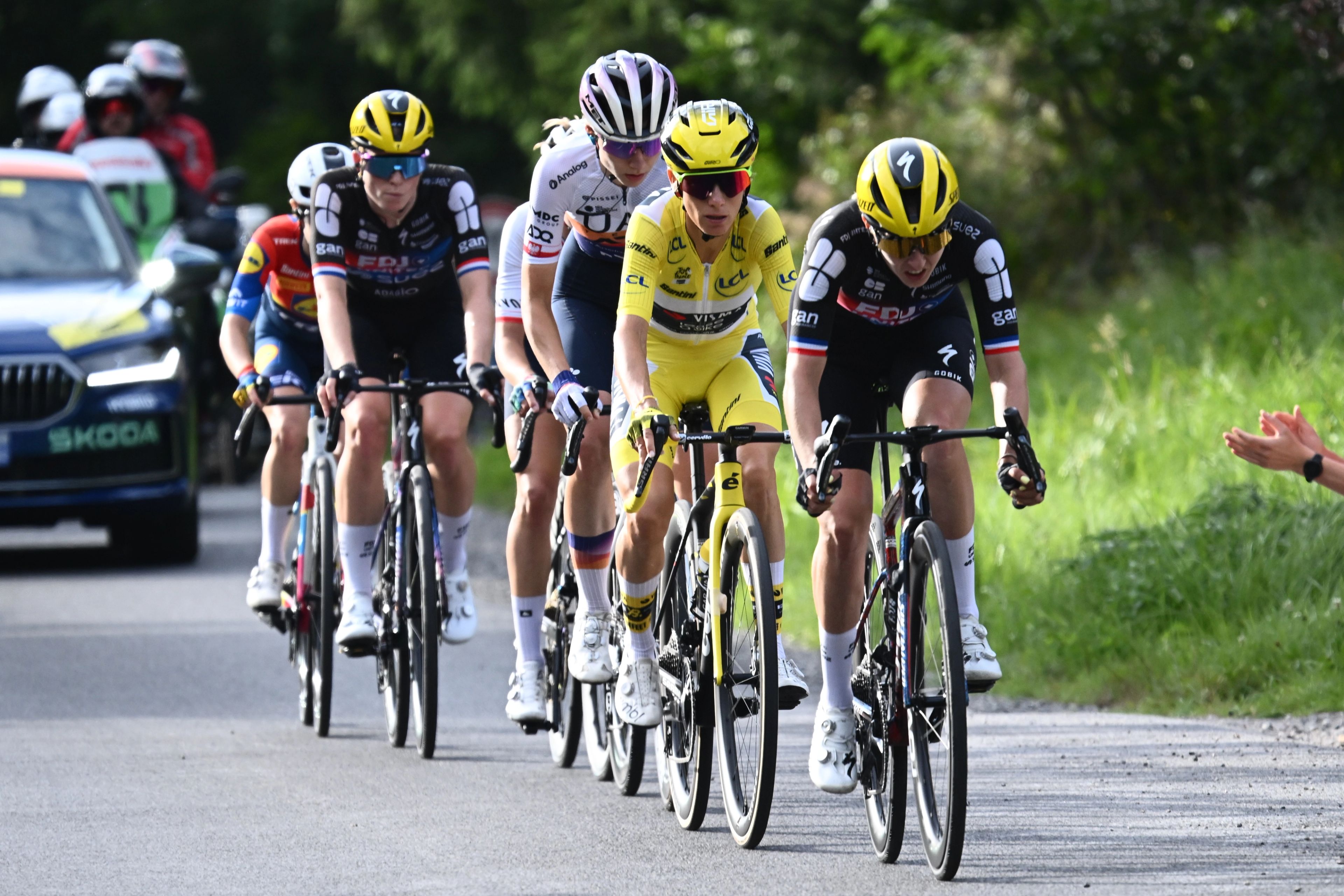 Tour de France Femmes avec Zwift 2025 – Étape 9 - Praz-sur-Arly > Châtel Les Portes du Soleil (124,1km) - Juliette Labous (FDJ-Suez), Pauline Ferrand-Prevot (Visma Lease a Bike)