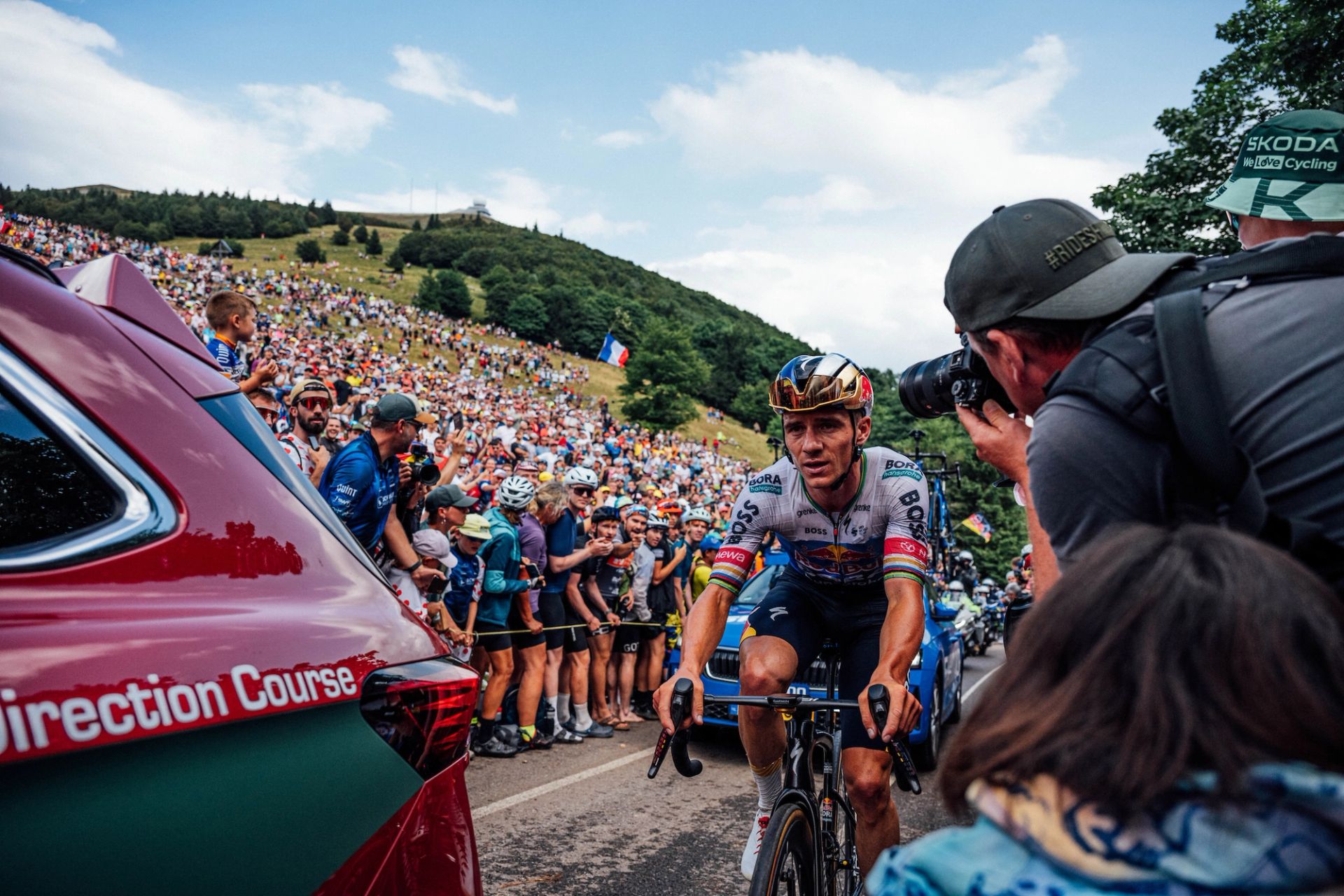 'That forced me to ride a little more slowly', Evenepoel says Tour car blocked him on Col du Haag