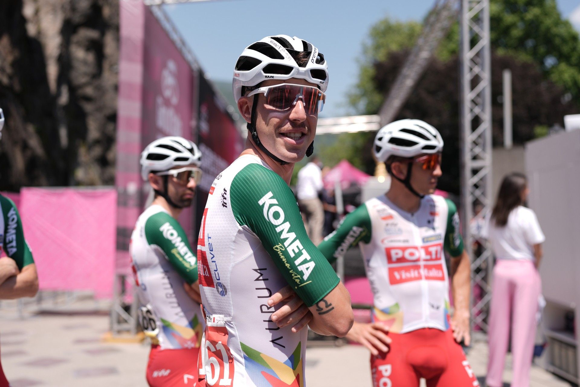 Mattia Bais of Team Polti VisitMalta rides during Stage 16 of the Giro d’Italia.