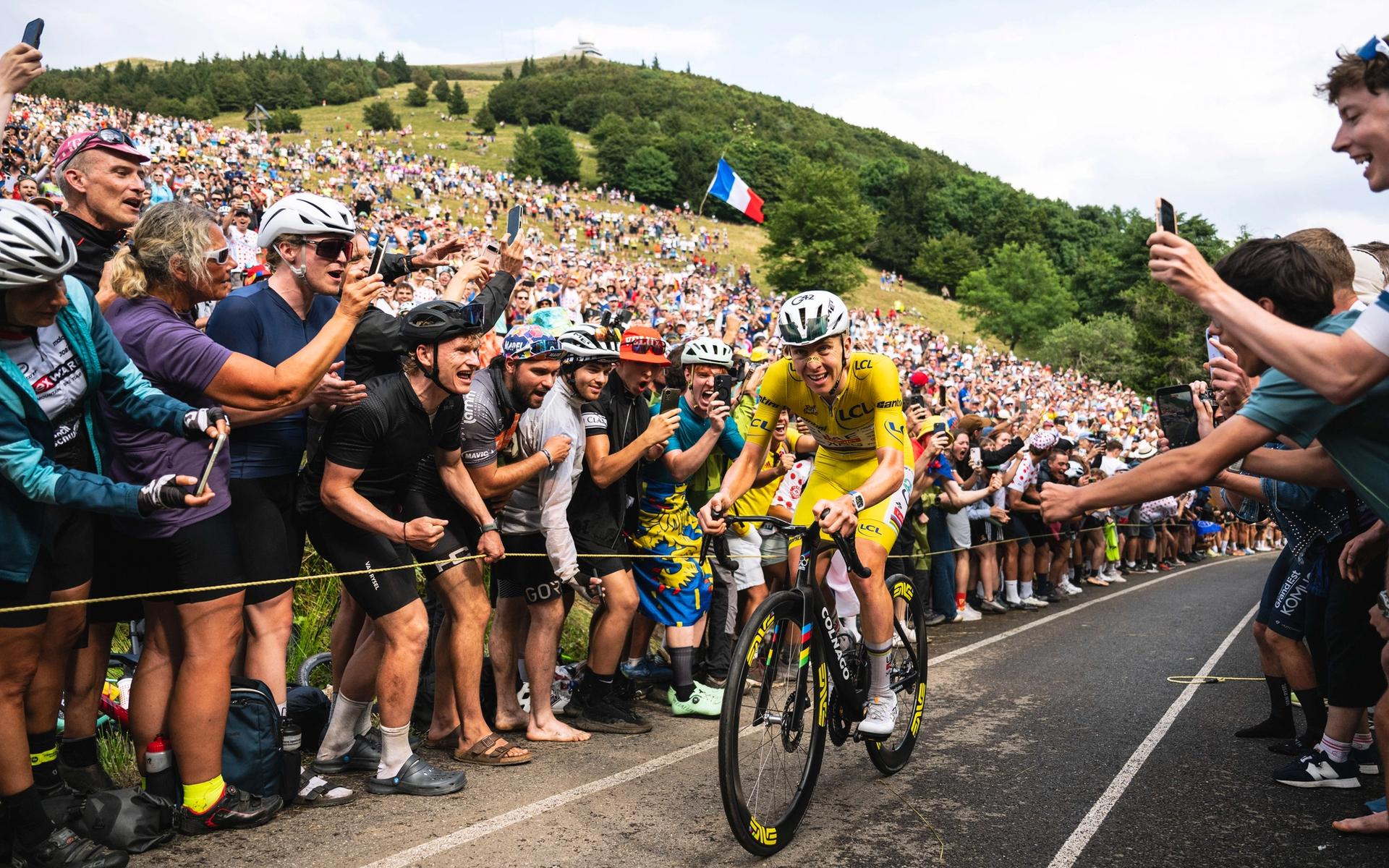 Pogačar looked vulnerable on stage 14, but his rivals let the Tour's best gamble pass