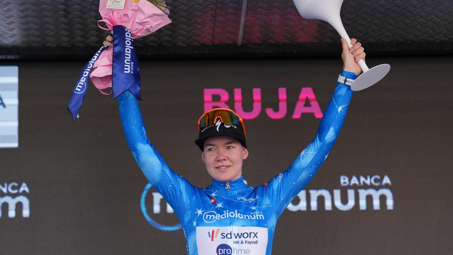 ‘I know a time trial is always different than a road race', Van der Breggen takes pink in dominant Nevegal TT but braces for rain and brutal Giro climbs
