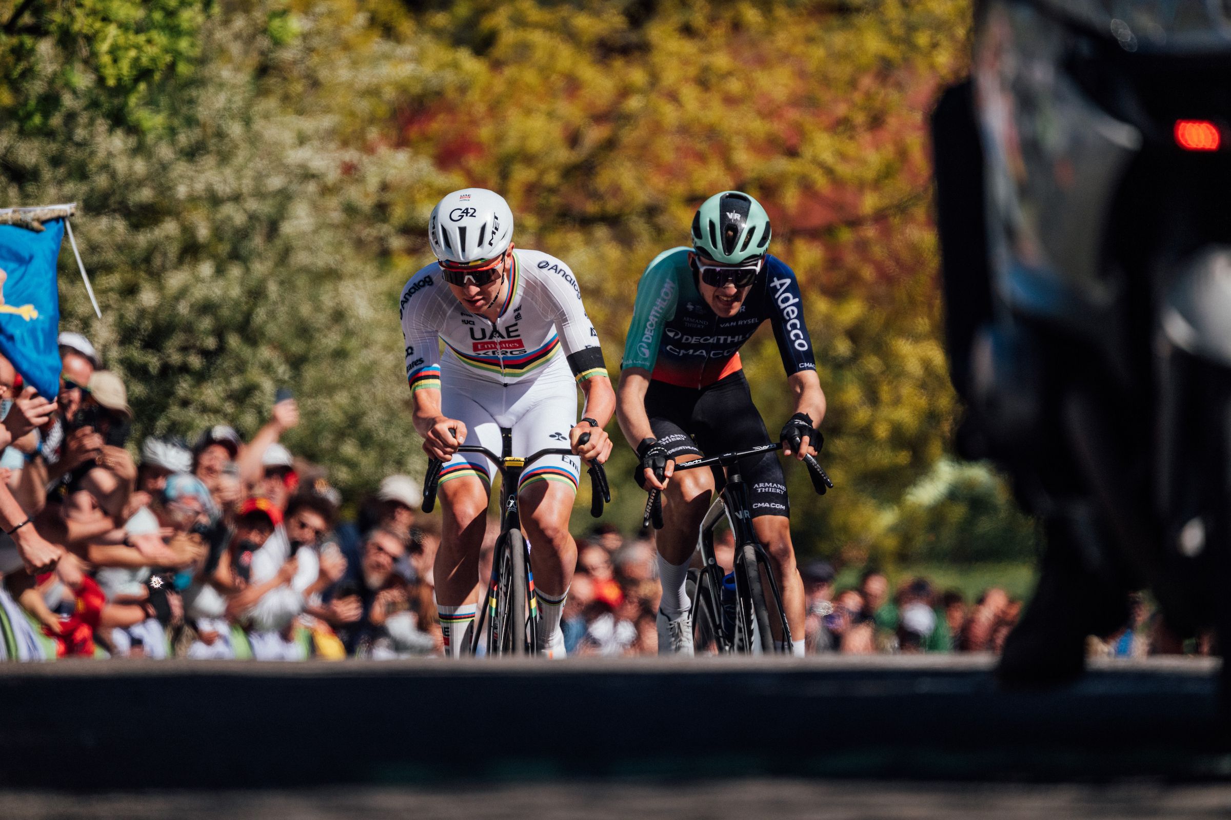 ‘He will destroy everyone’ – Pogačar wins fourth Liège but is stunned by Paul Seixas