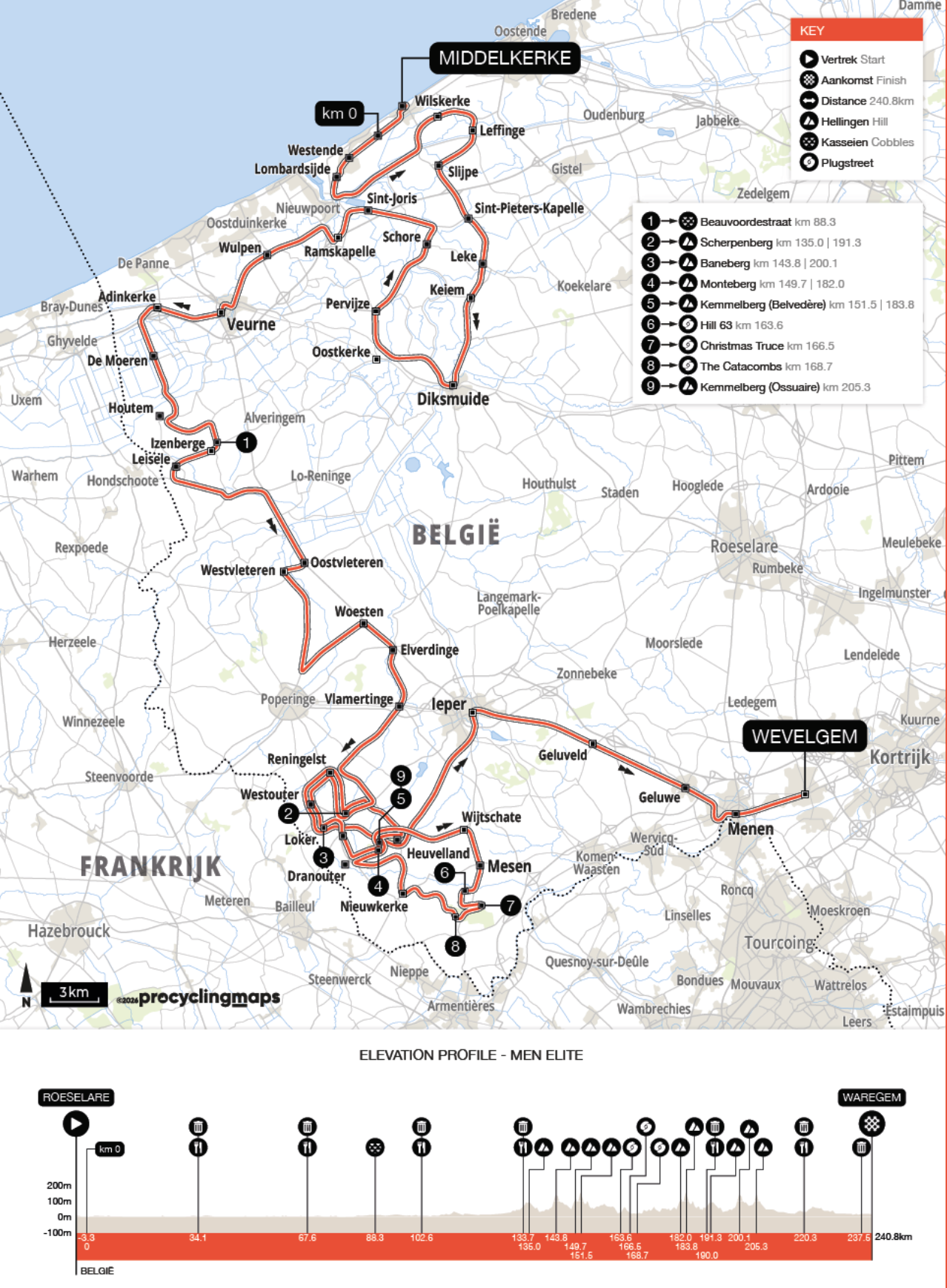 In Flanders Fields 2026 route map