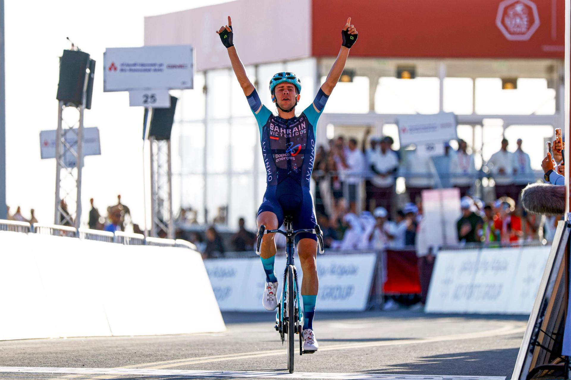 UAE Tour 2026 - 8th Edition - 3rd stage Umm al Quwain - Jebel Mobrah 183 km - 18/02/2026 - Antonio Tiberi (ITA - Bahrain Victorious) - photo Luca Bettini/SprintCyclingAgency©2026
