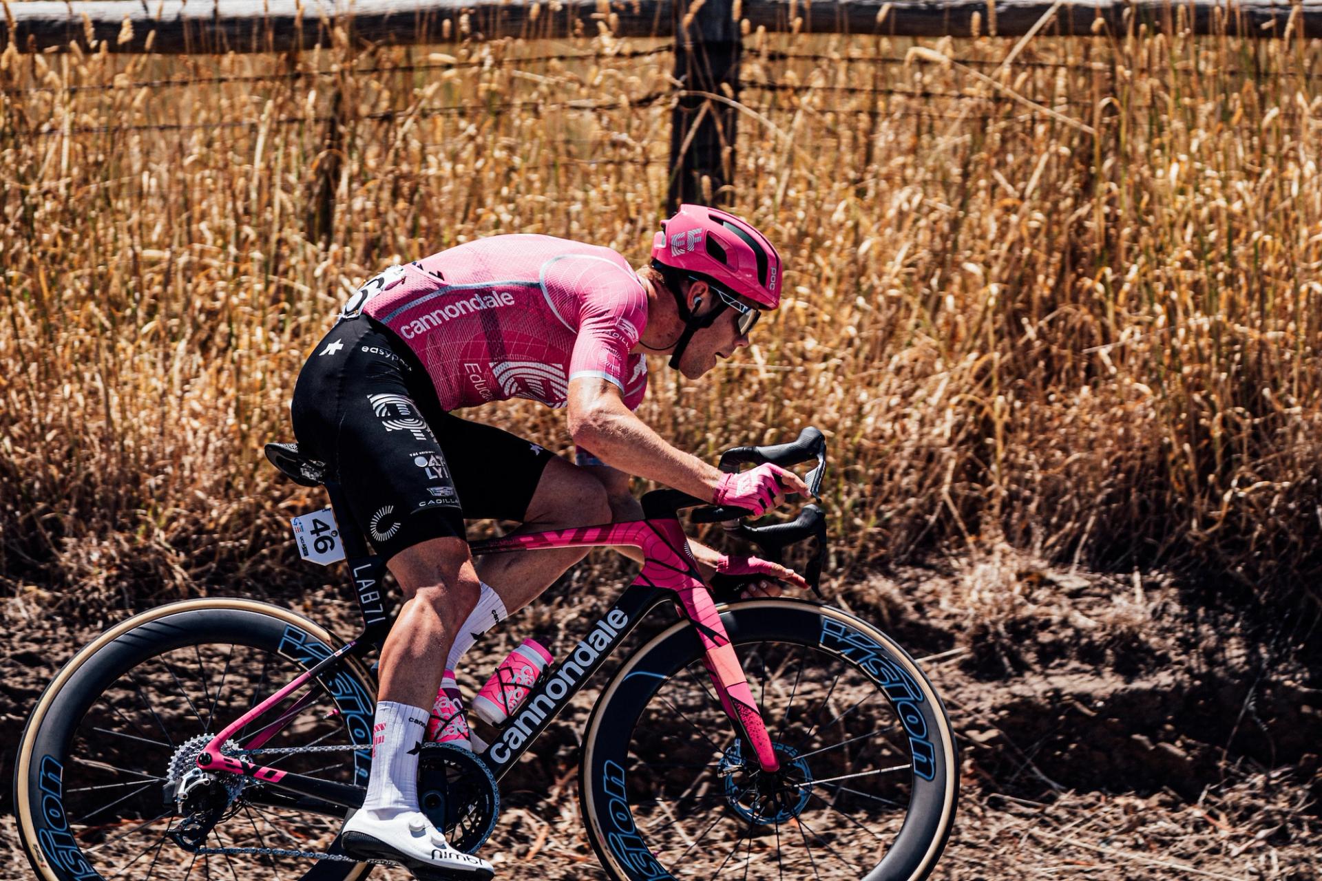 Picture by Zac Williams/SWpix.com - 23/01/2026 - Cycling - 2026 Tour Down Under - Stage 3 - Henley Beach to Nairne - Luke Lamperti, EF Education Easypost.