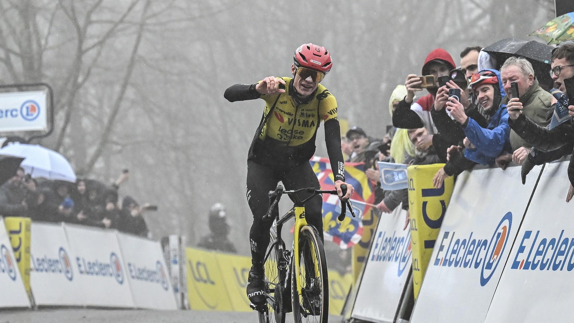 Paris-Nice queen stage slashed to 47km as riders travel in convoy to new start amid torrential rain and snow