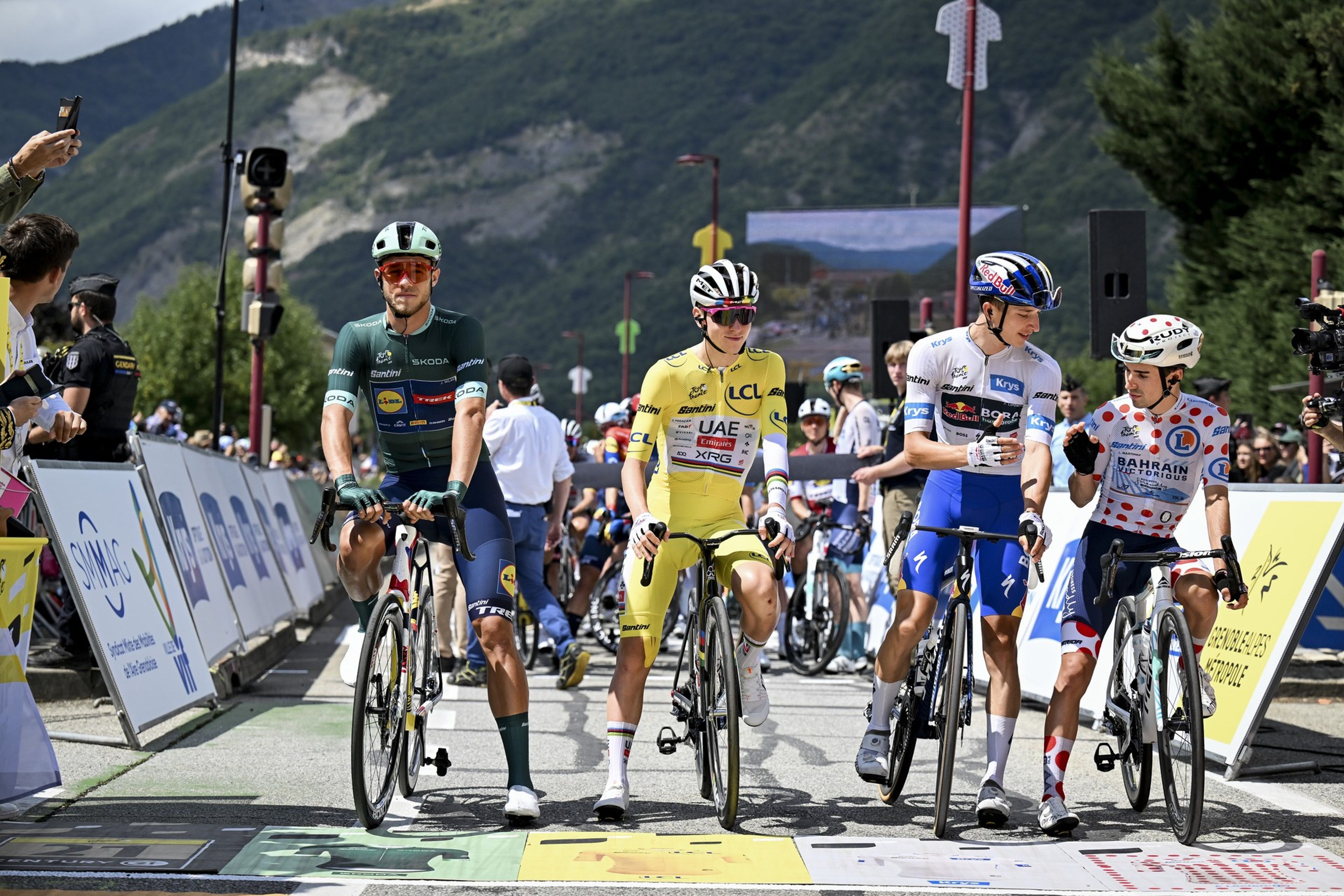 Pogačar in yellow leads rivals on Tour mountain stage