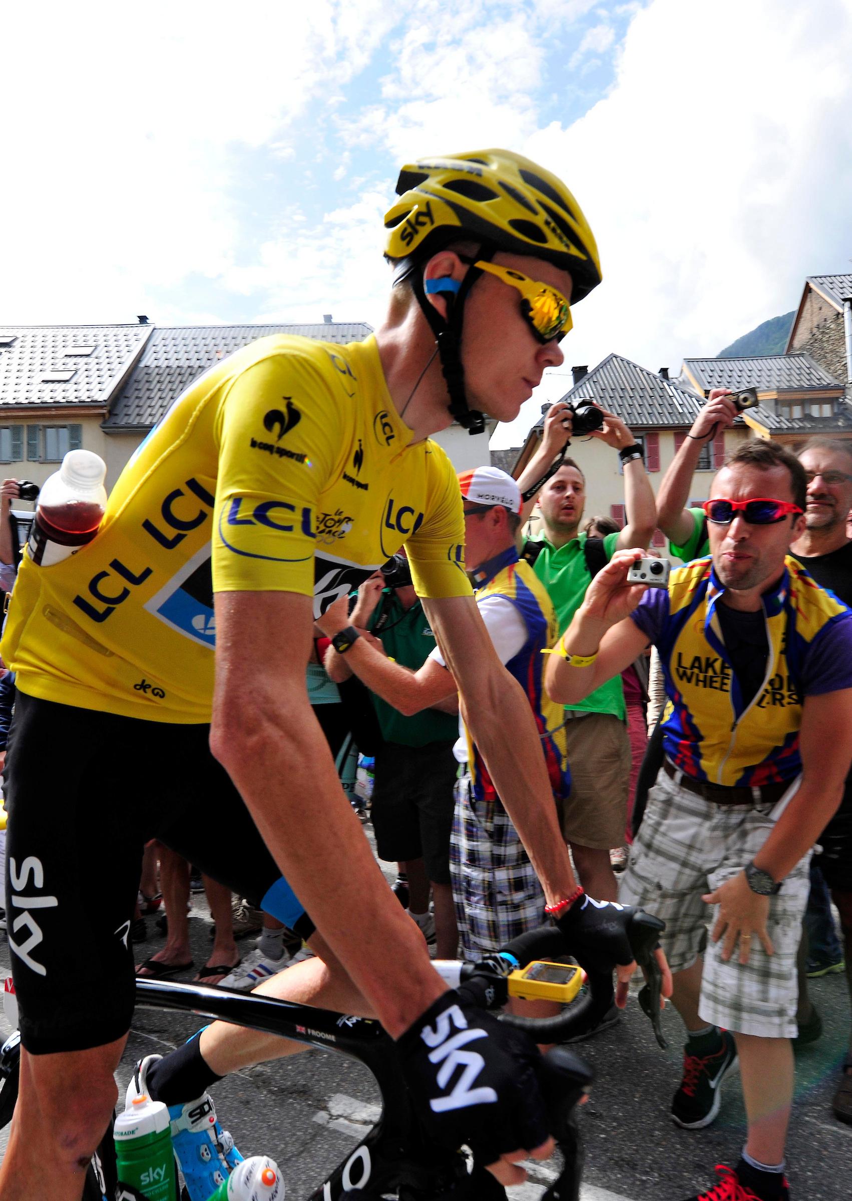 Tour de France 2013, Stage 19 - Le Bourg-d'Oisans to Le Grand-Bornand - 19/07/13 - Team Sky's Chris Froome of Great Britain prepares to compete Stage 19 in Le Bourg-d'Oisans.