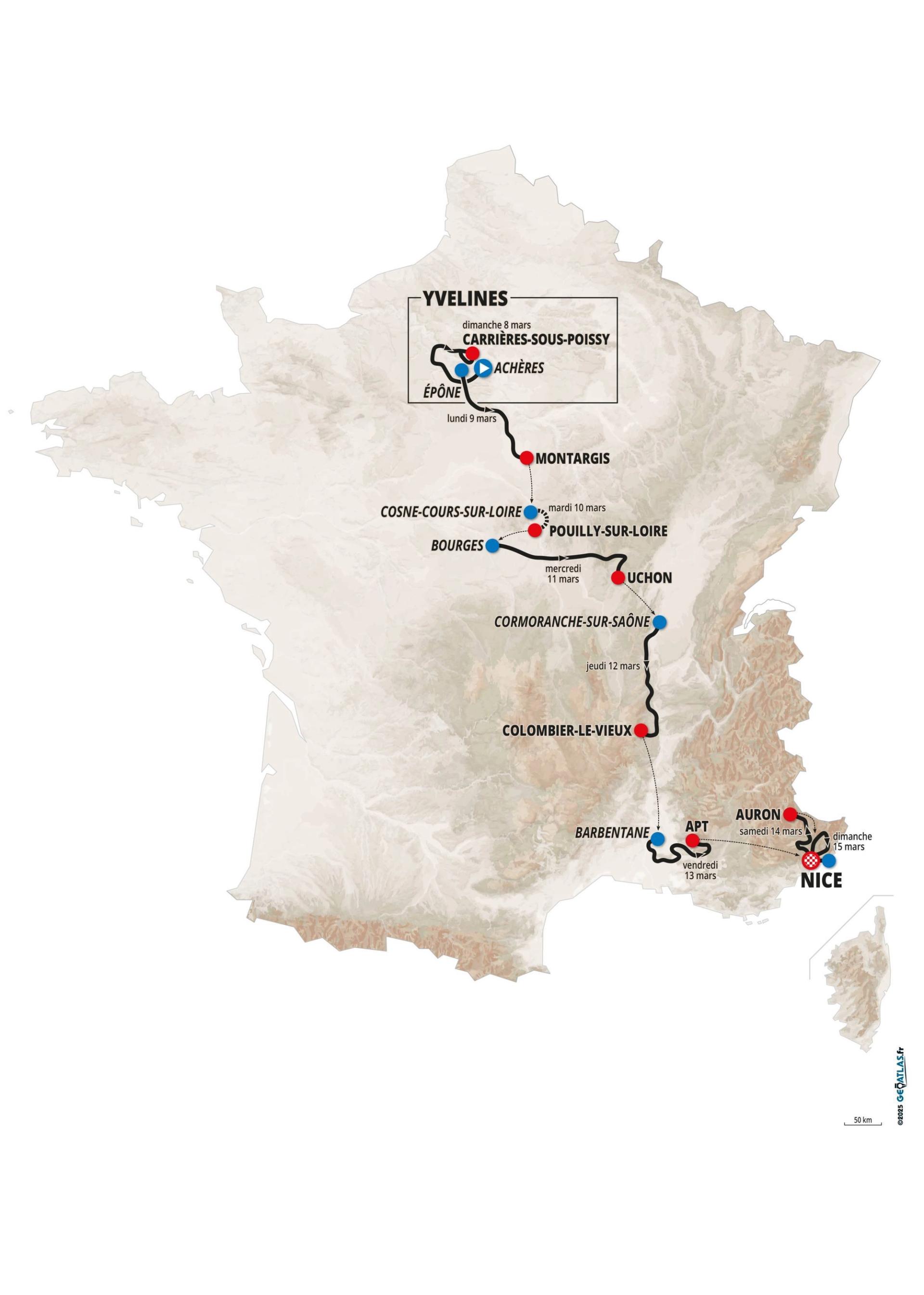 Paris-nice map