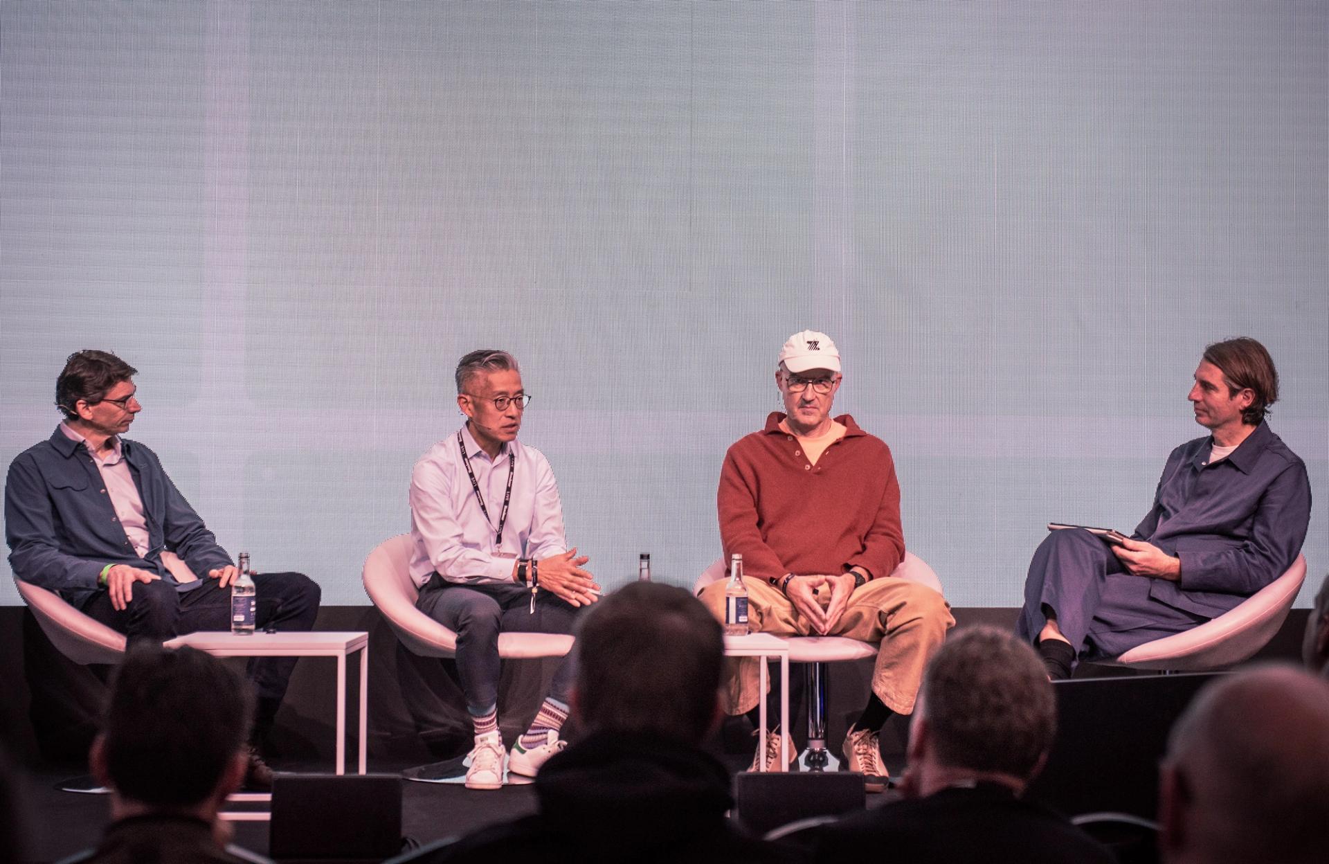 The panel on stage at Rouleur Live in November