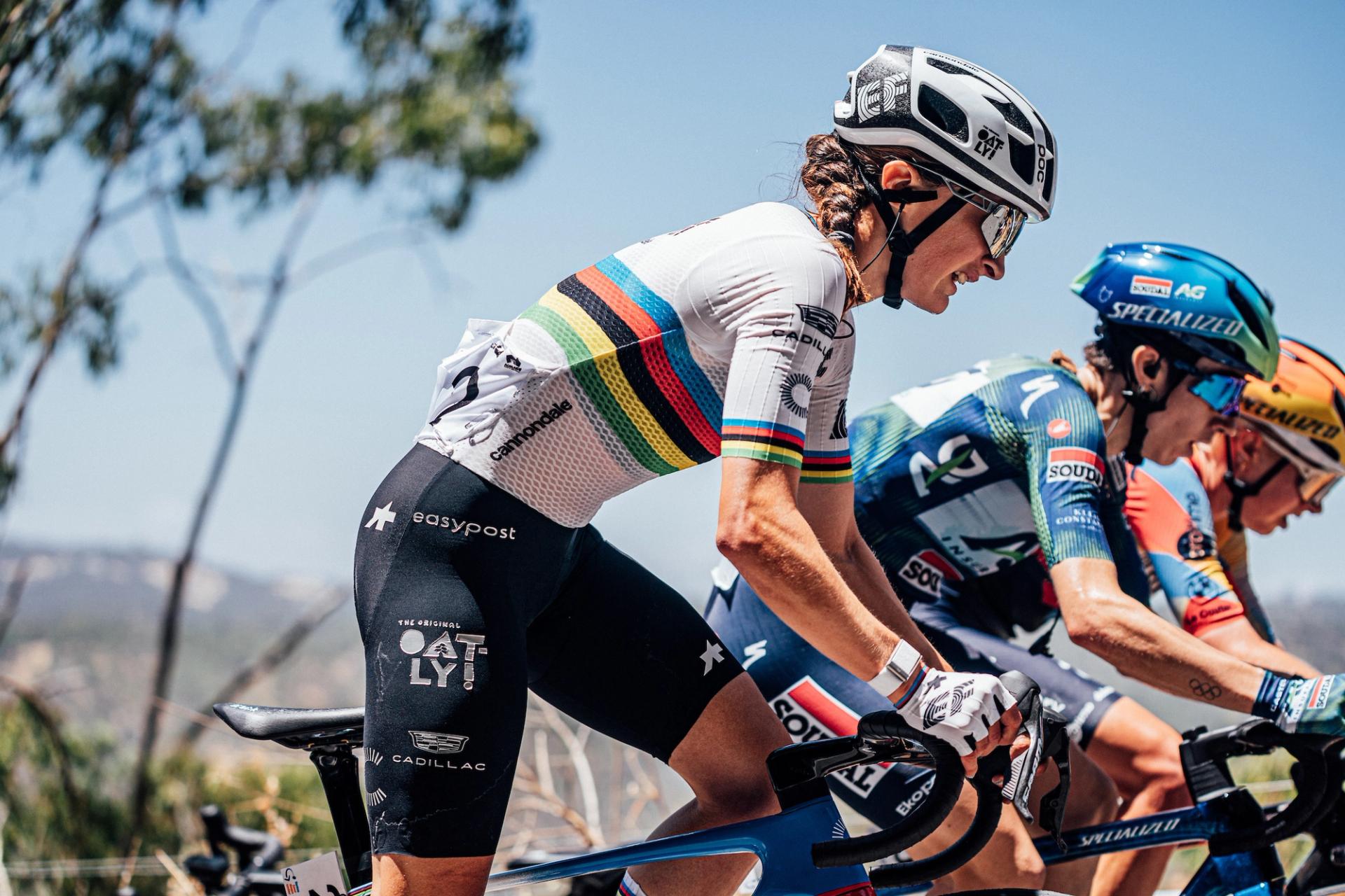 Picture by Zac Williams/SWpix.com - 19/01/2026 - Cycling - 2026 Women's Tour Down Under Stage 3 - Norwood to Cambelltown - Magdeleine Vallieres, EF Education Easypost.