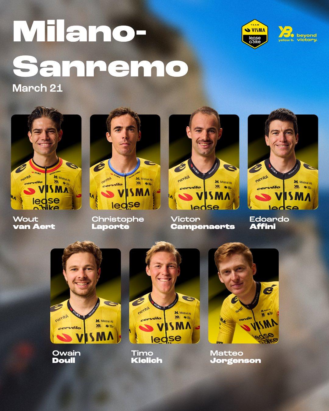 Visma | Lease a Bike startlist