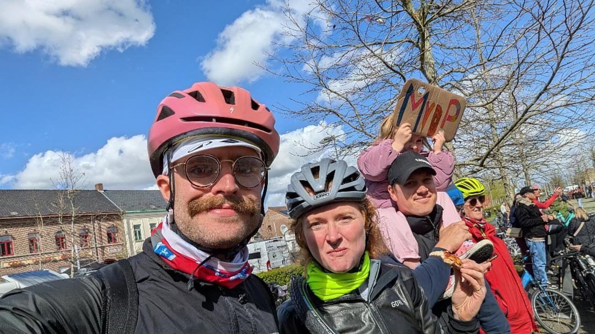 Beer, cobbles and 100km on folding bikes – one way to watch a cycling Monument