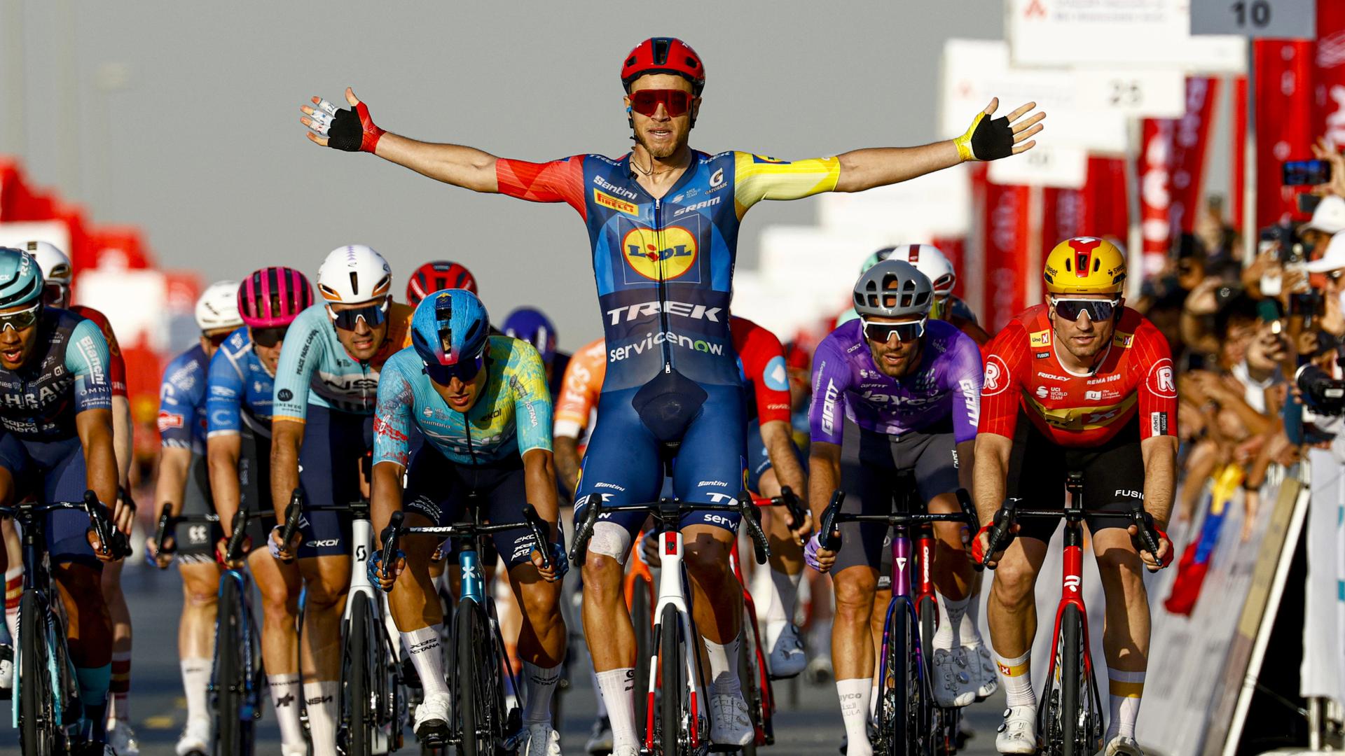 UAE Tour: Jonathan Milan takes back-to-back sprints with Stage 5 win in Dubai