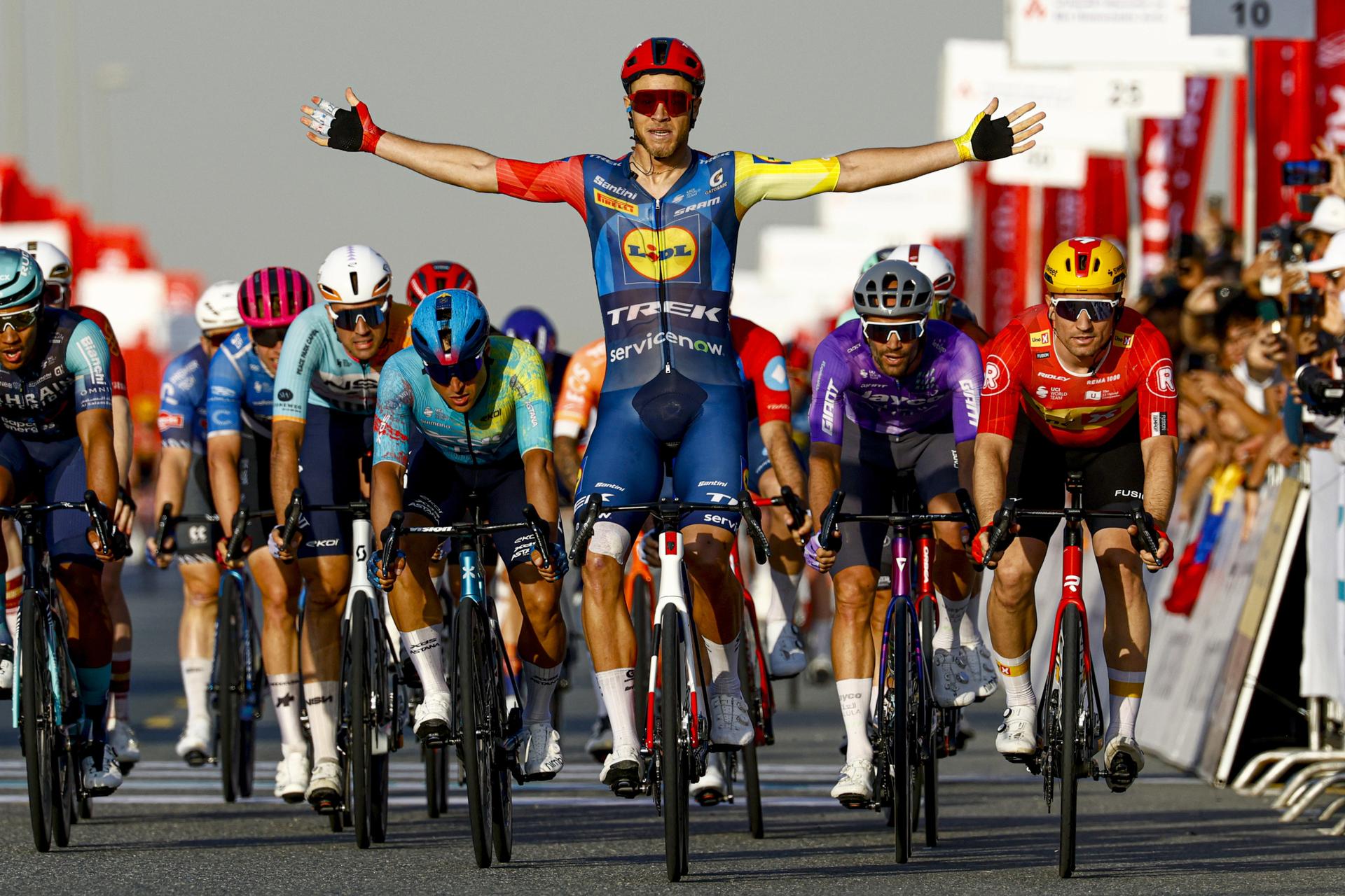 UAE Tour: Jonathan Milan takes back-to-back sprints with Stage 5 win in Dubai