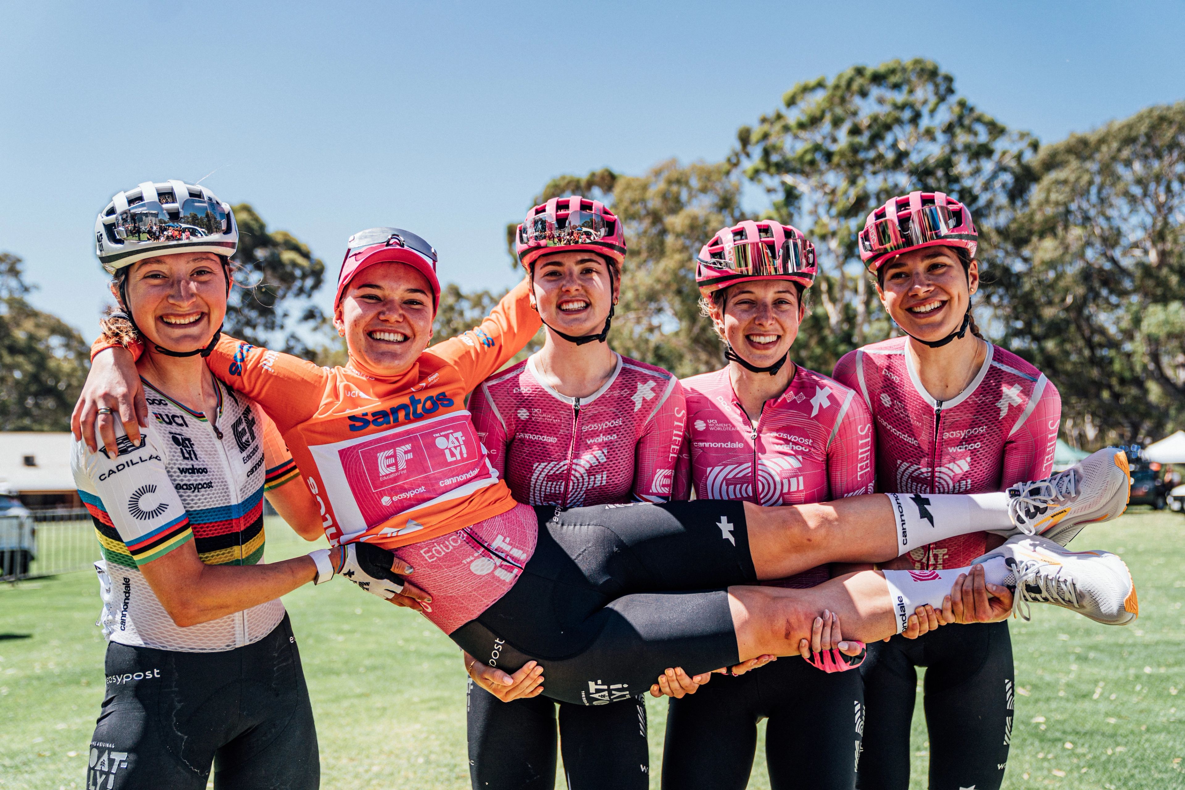 Picture by Zac Williams/SWpix.com - 19/01/2026 - Cycling - 2026 Women's Tour Down Under Stage 3 - Norwood to Cambelltown - Noemi Ruegg, EF Education Easypost, wins Stage 3 and the overall classification.