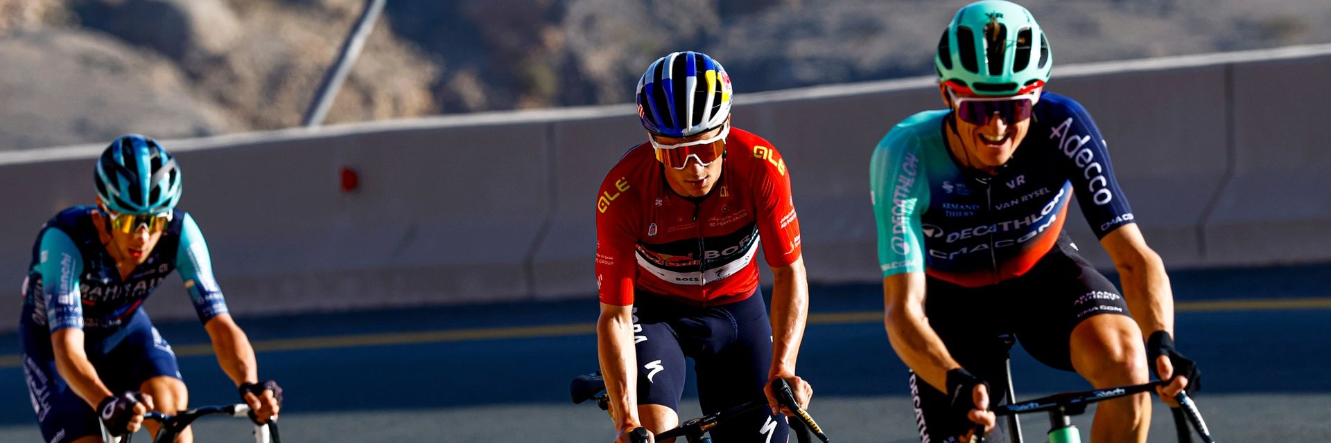 UAE Tour: Remco Evenepoel cracks on Jebel Mobrah as Tiberi solos to victory