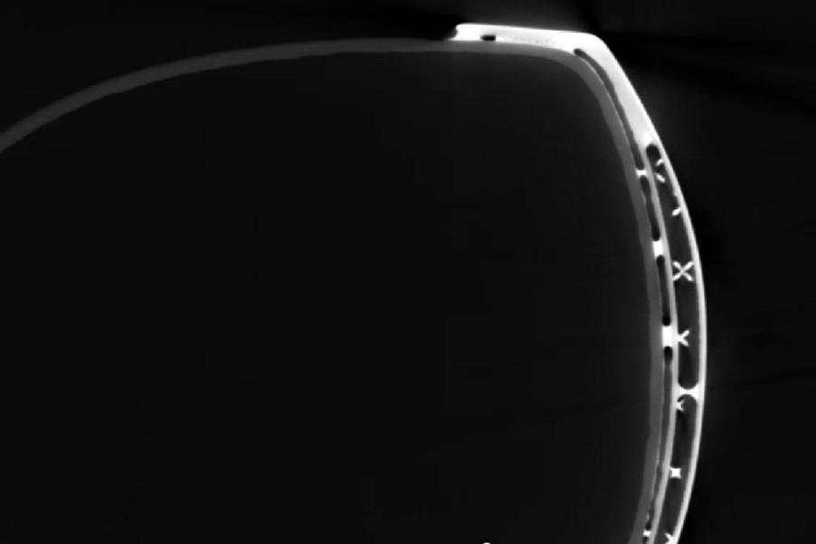 CT grayscale scan shows a Bastion bike component