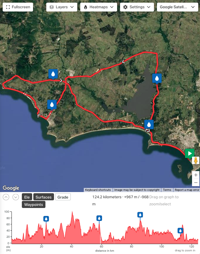 GFNY Punta del Este 2026 route