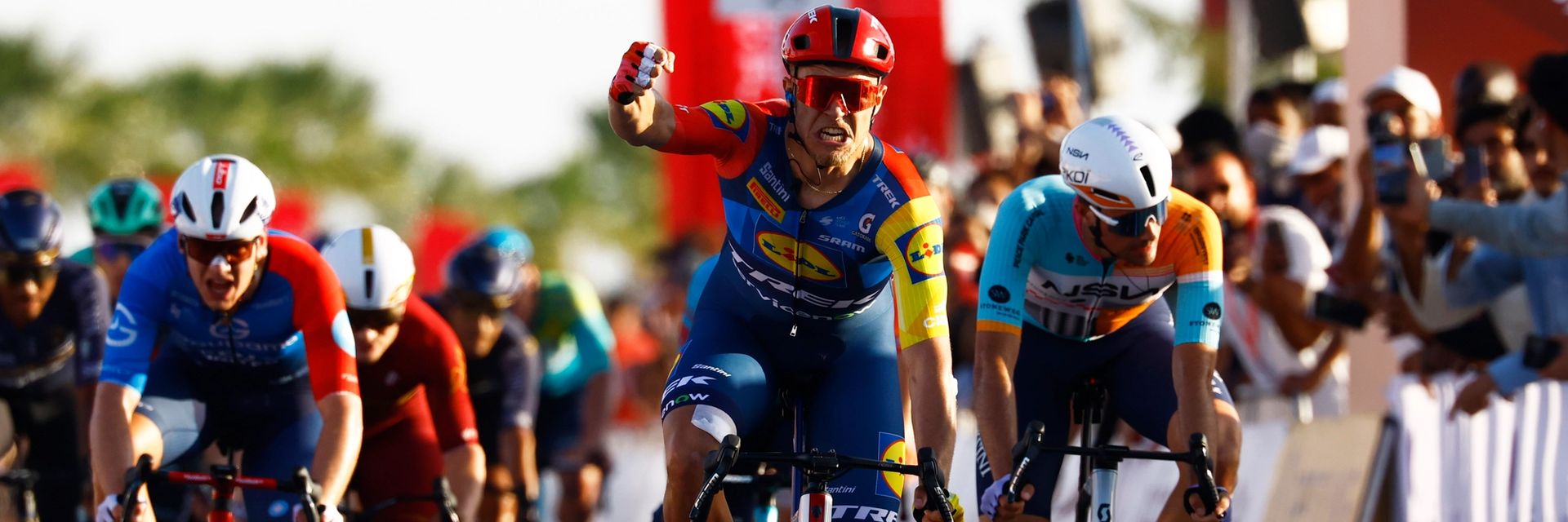 UAE Tour stage 4: Jonathan Milan catches break inside final 500m, shares podium with brother Matteo