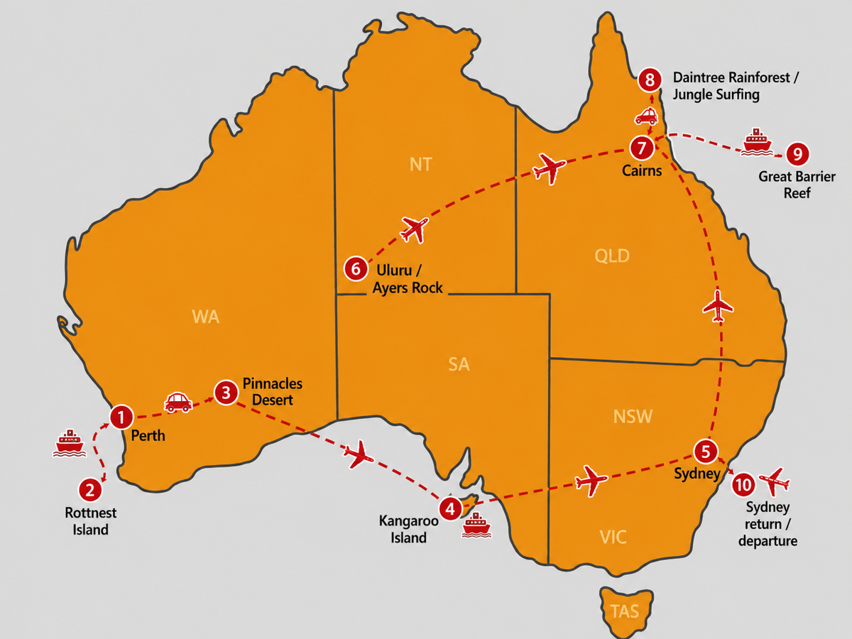 Mappa Australia in Famiglia