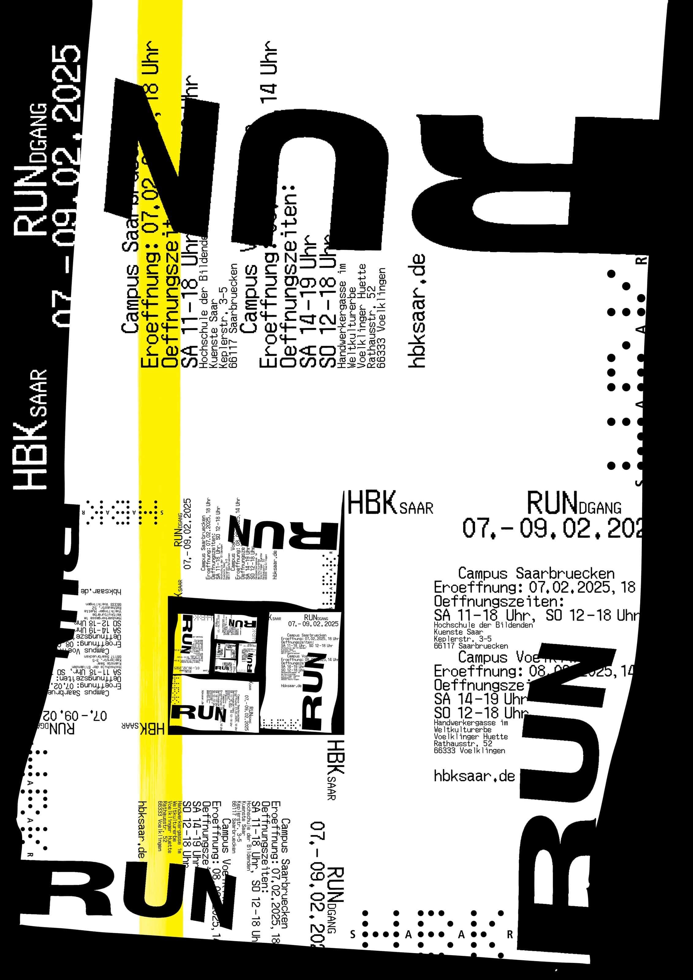 Ausstellungsplakat für den Rundgang der HBKsaar 2025