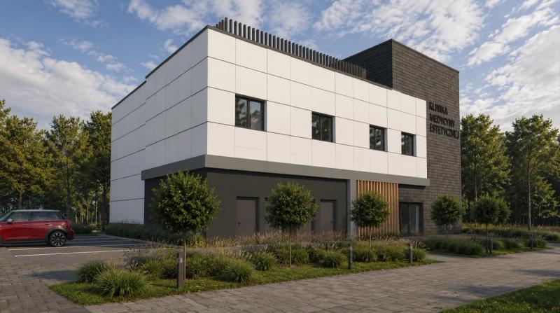 Projekt Centrum Medycznego RAJS w Osielsku.