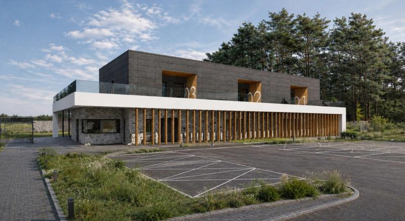 Projekt budynku recepcji Ośrodka Wypoczynkowego Deczno