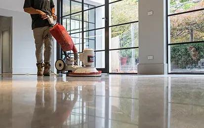 Commercial or industrial concrete floor