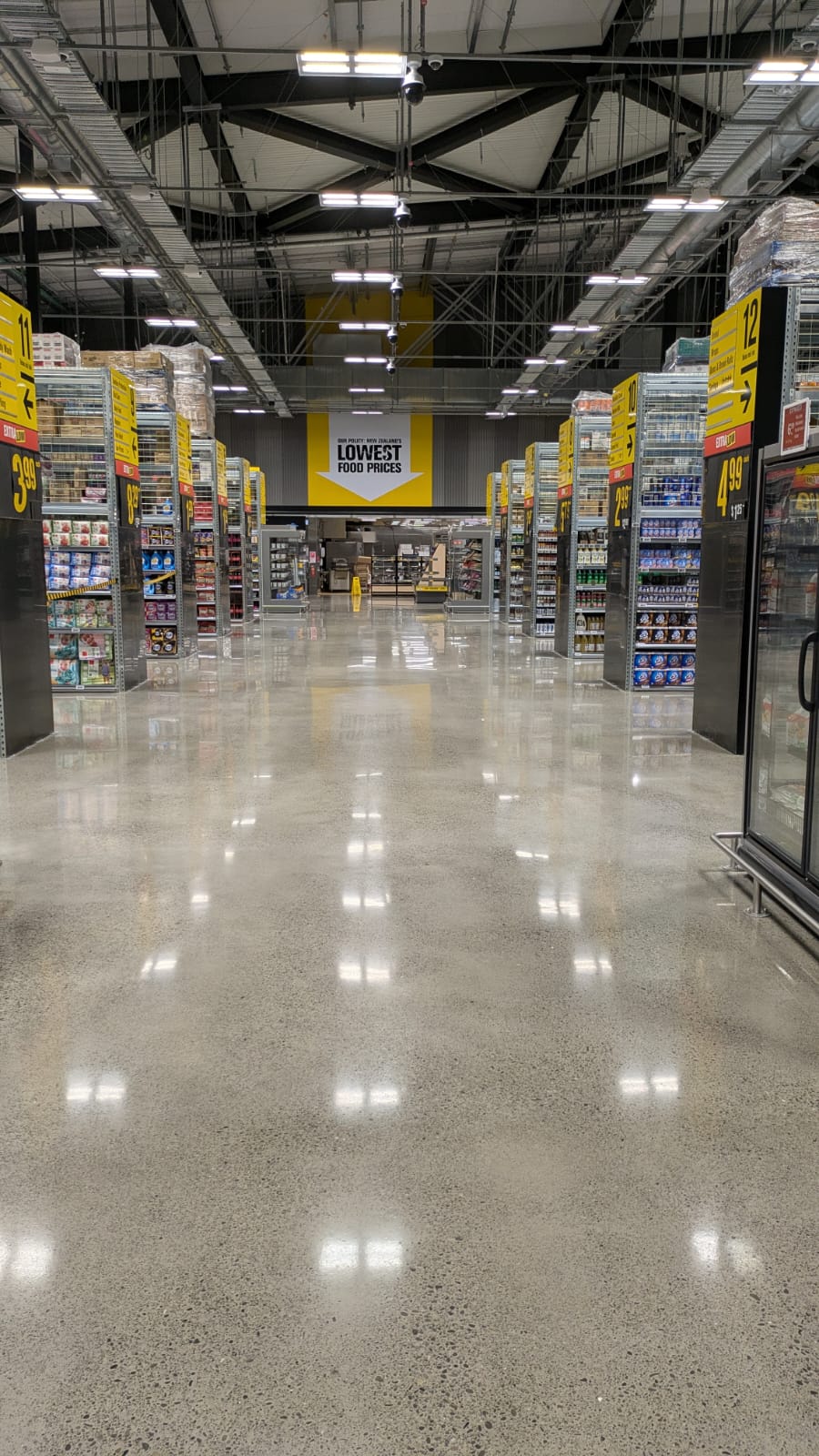 PaknSave Papanui polished concrete supermarket floor