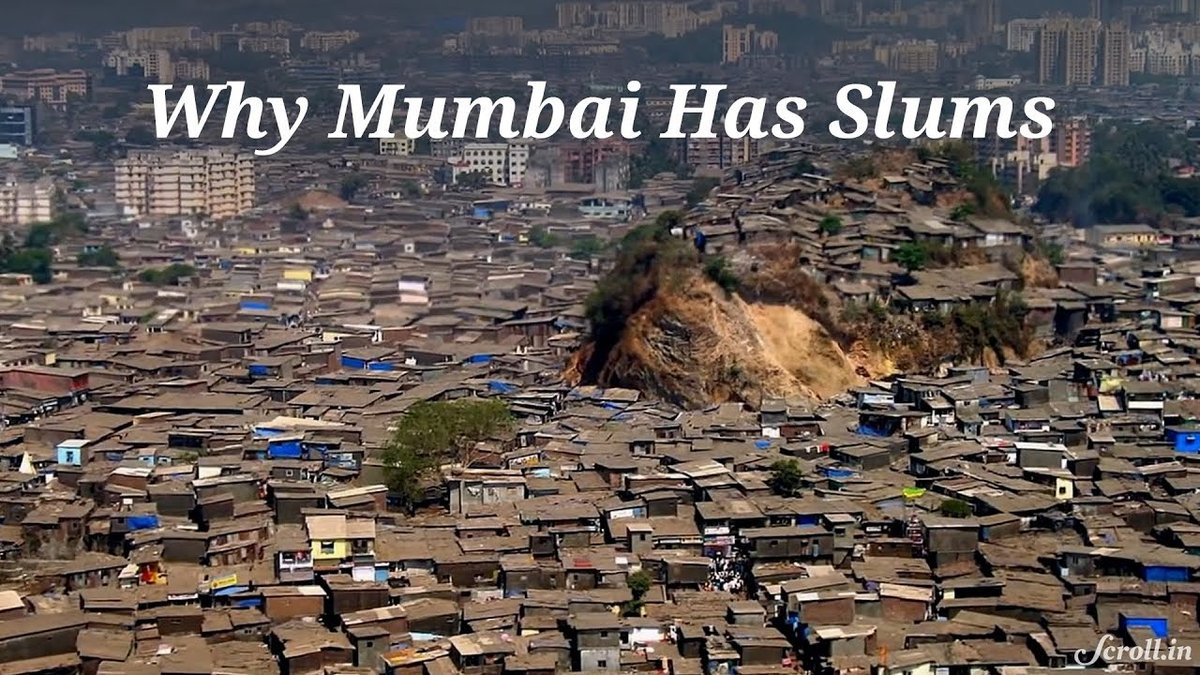Original title still for Why Mumbai Has Slums, showing Mumbai’s dense built landscape