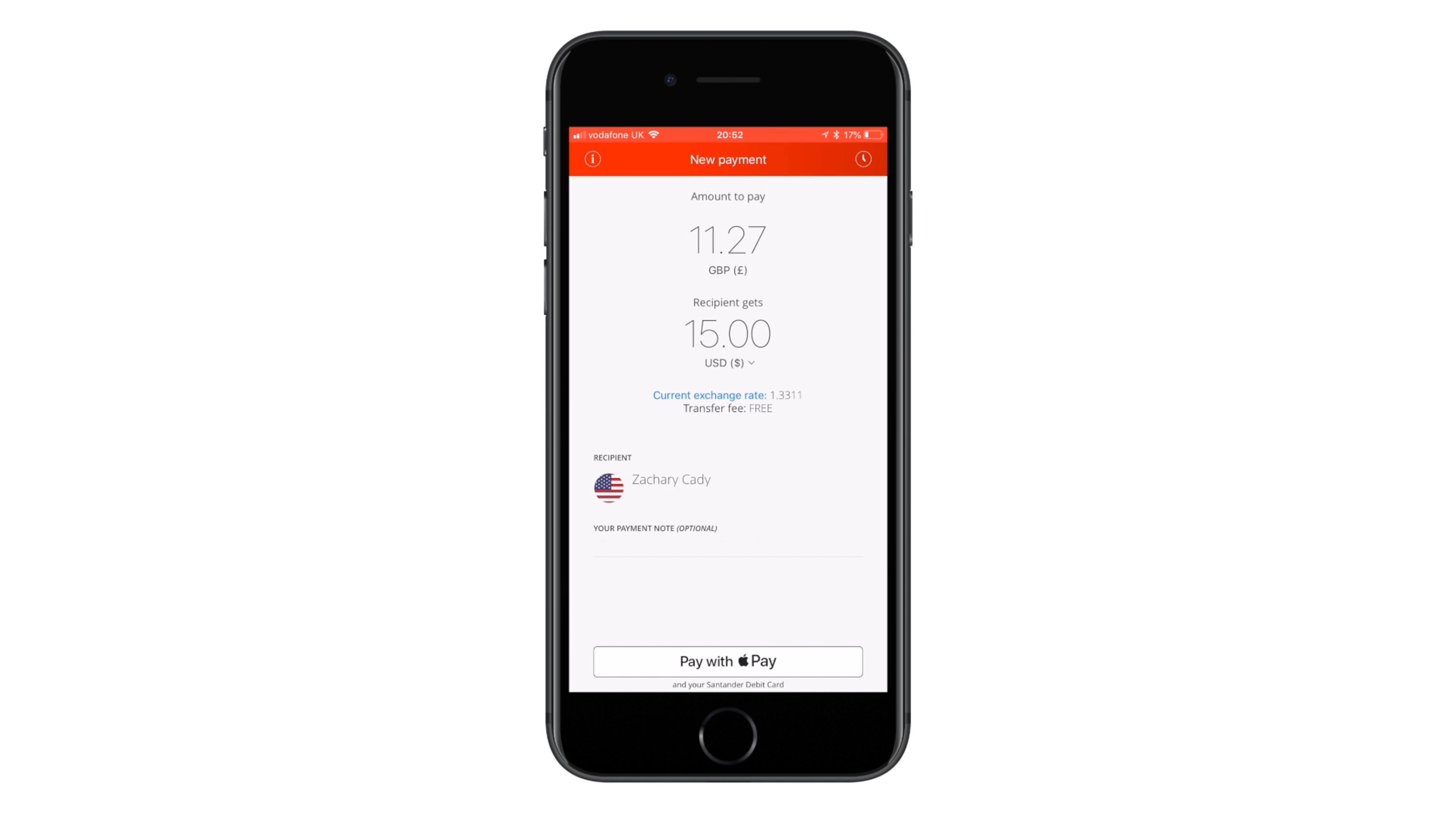 Image for Live Transaction: Santander’s One Pay FX
