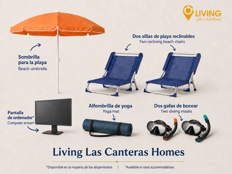 Extra equipment at no cost at Living Las Canteras Homes