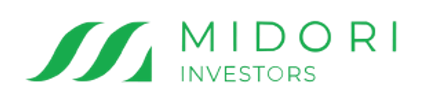 Midori Investors logo, green stylized 'M' symbol and company name.