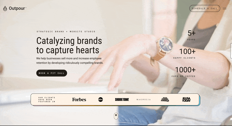 Outpour Co. website preview