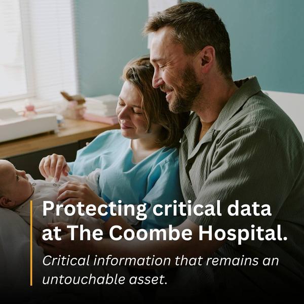 A new family in a maternity ward at The Coombe Hospital, representing the critical patient data protected by Newcorp and Vault365 LocalLock