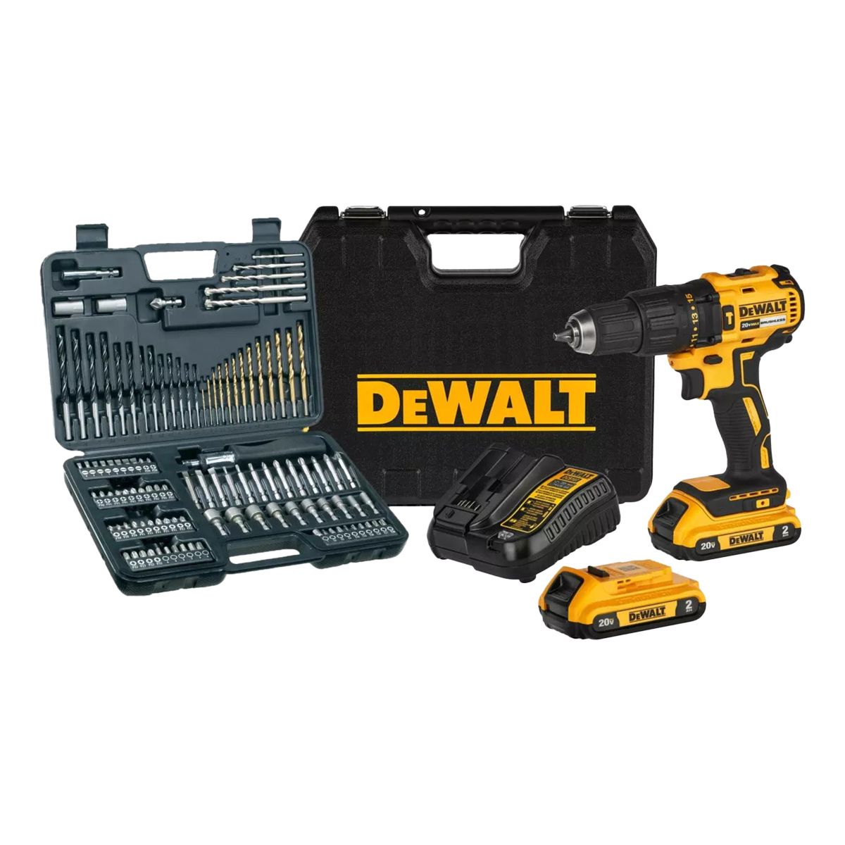 สว่านกระแทกไร้สาย DEWALT DCD7781D2A-B1 20V พร้อมชุดดอกสว่าน 109 ชิ้น