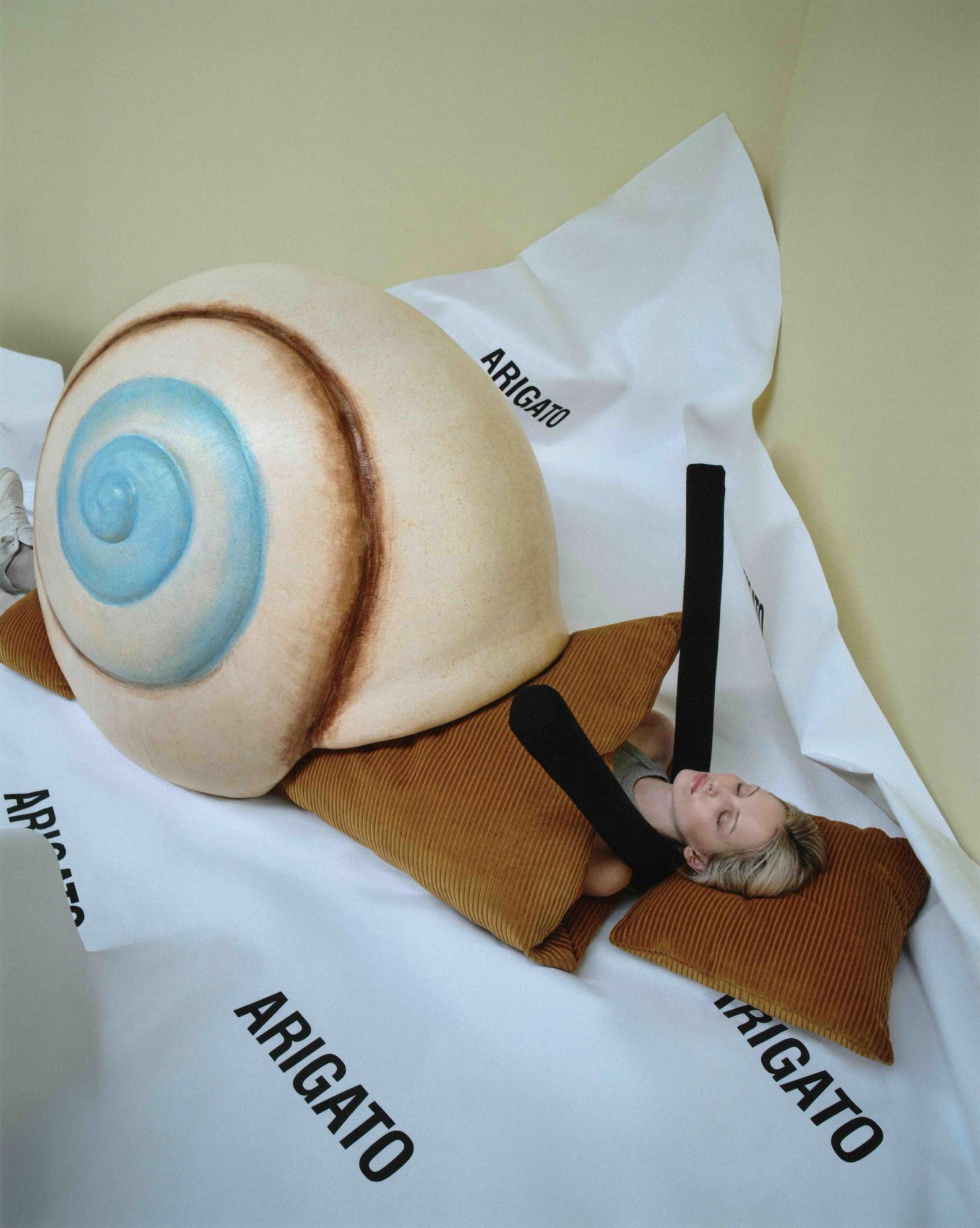 Axel Arigato snail, shot by Linus Morales - Lizzy Gilbert - Set Design - Swan MGMT