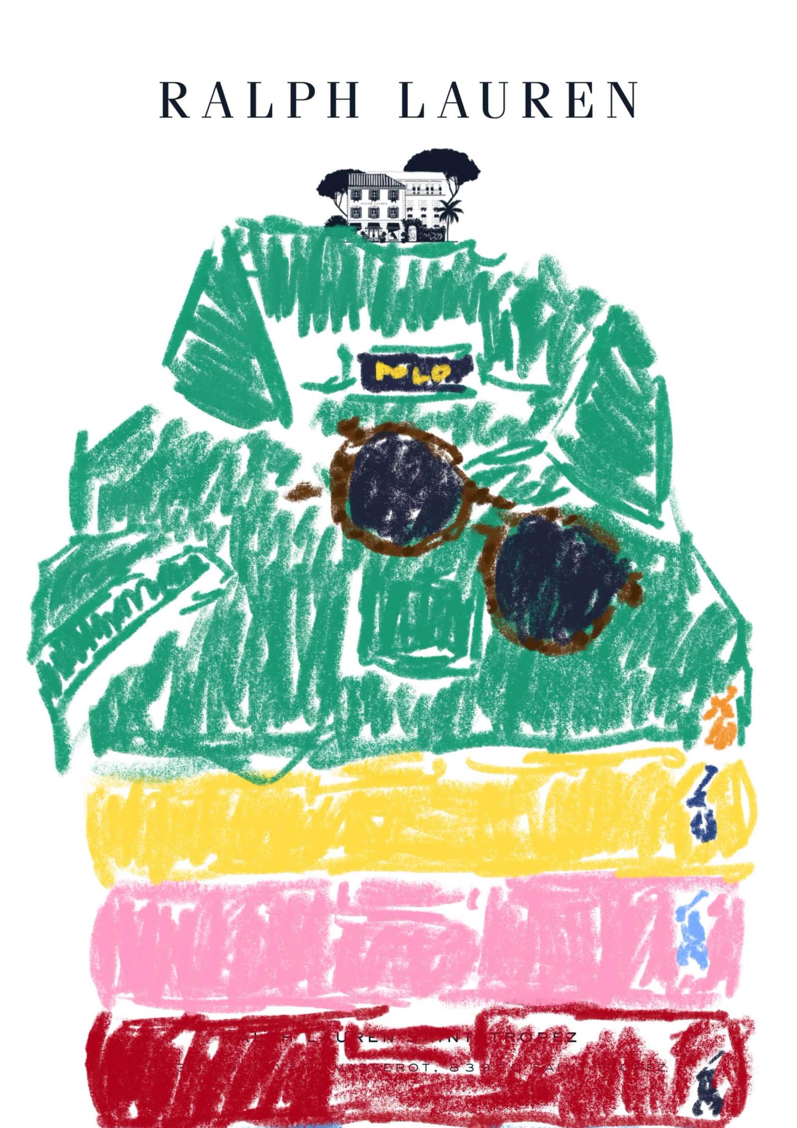 Ralph Lauren, Saint Tropez - Michael McGregor - Illustration - Swan MGMT