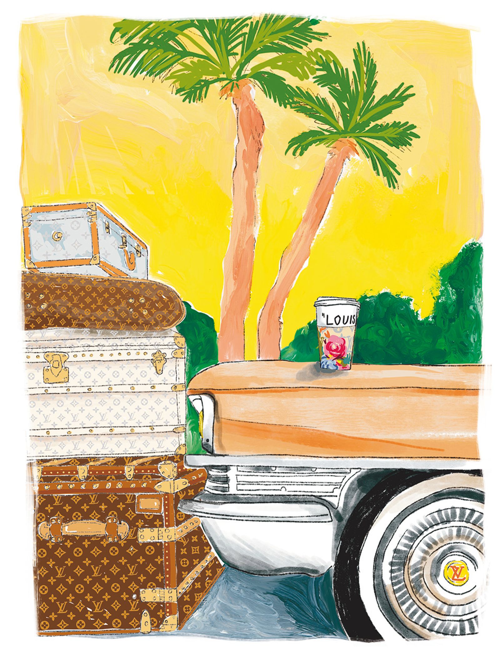 Louis Vuitton,|Agenda  - Manon Cardin - Illustration - Swan MGMT