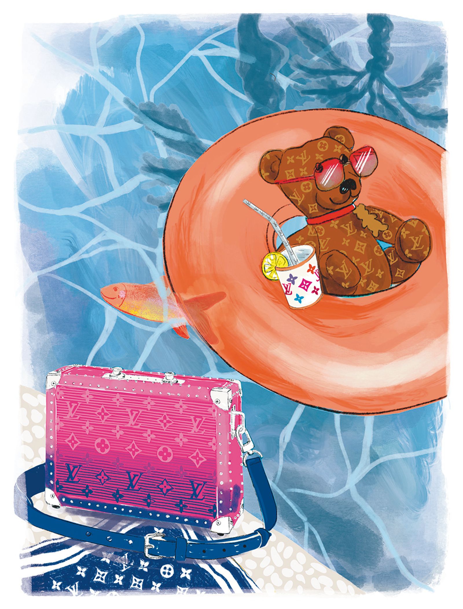Louis Vuitton,|Agenda  - Manon Cardin - Illustration - Swan MGMT