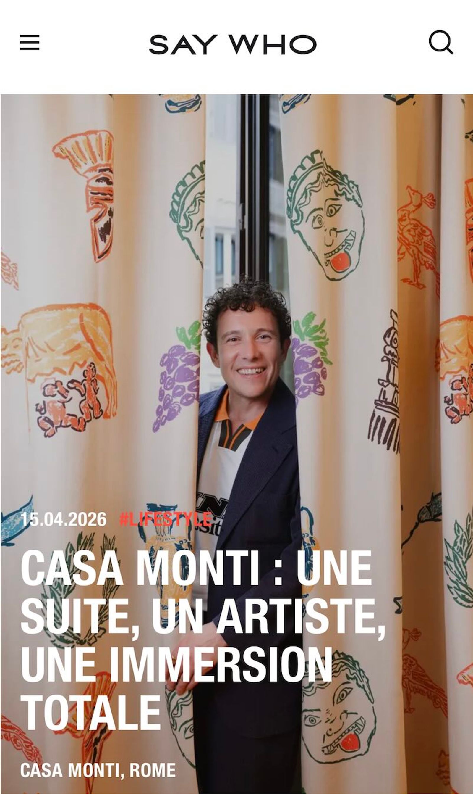 Casa Monti Roma, art suite - Michael McGregor - Illustration - Swan MGMT